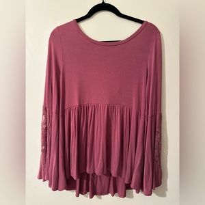 American Eagle Soft & Sexy Babydoll Open Back Top, Size L